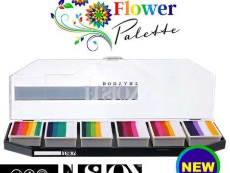 Fusion Body Art Leanne s RAINBOW FLOWER Palette +FREE Beautiful Butterfly Brush Supply